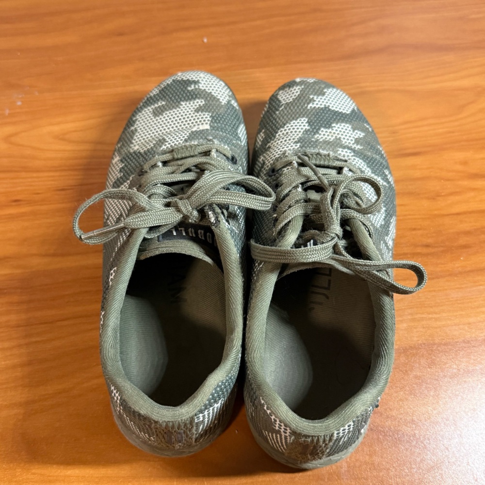 NOBULL Women's Outwork Shoe Sneaker Weight Lifting Workout Superfabric Camo Flat - Picture 3 of 9